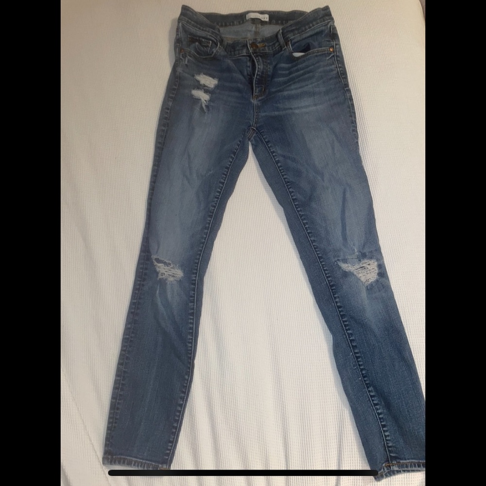 Loft distressed denim jeans. Size 6